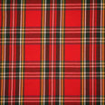 Highland Tartan Fabric / Red / Green