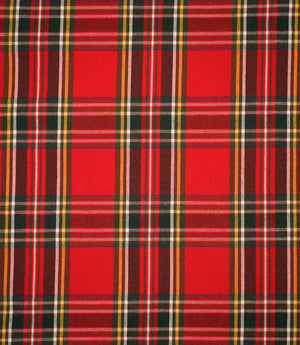 Highland Tartan Fabric / Red / Green