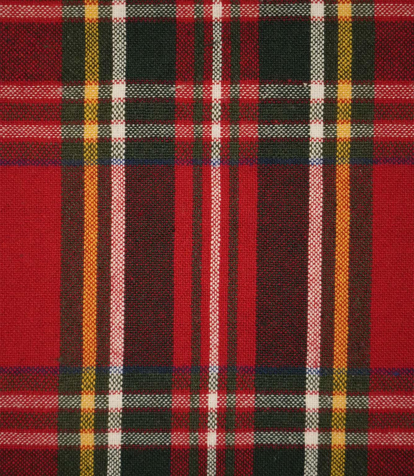 Highland Tartan Fabric / Red / Green
