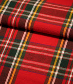 Highland Tartan Fabric / Red / Green