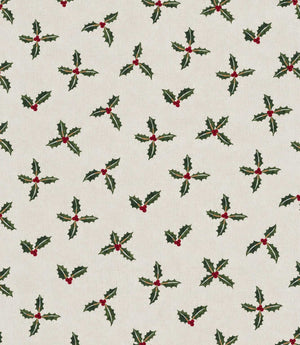 Holly & Berry Fabric / Stone