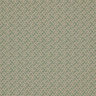 Horton Cascade upholstery fabric in sage green and natural, featuring a small-scale repeating geometric pattern with a textured woven finish.