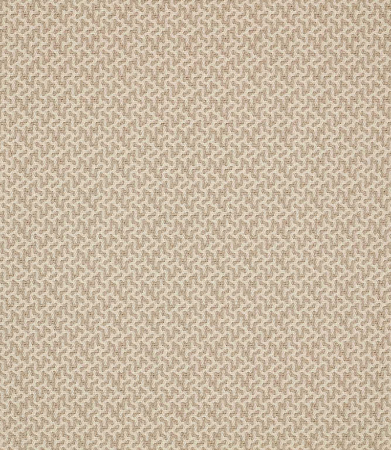 Horton Gull fabric in soft beige and cream, featuring a subtle repeating geometric design with a textured woven appearance.