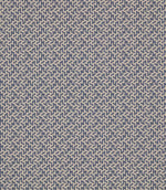 Horton Nautica fabric featuring a small-scale blue geometric pattern on a natural cream background with a textured woven finish.