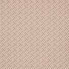 Horton Quaker fabric in warm taupe and cream, featuring a closely repeated geometric motif with a textured woven surface.