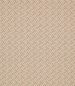 Horton Quaker fabric in warm taupe and cream, featuring a closely repeated geometric motif with a textured woven surface.