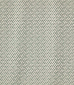 Horton Seafoam fabric in muted seafoam green and ivory, featuring a small-scale repeating geometric design with a textured woven finish.