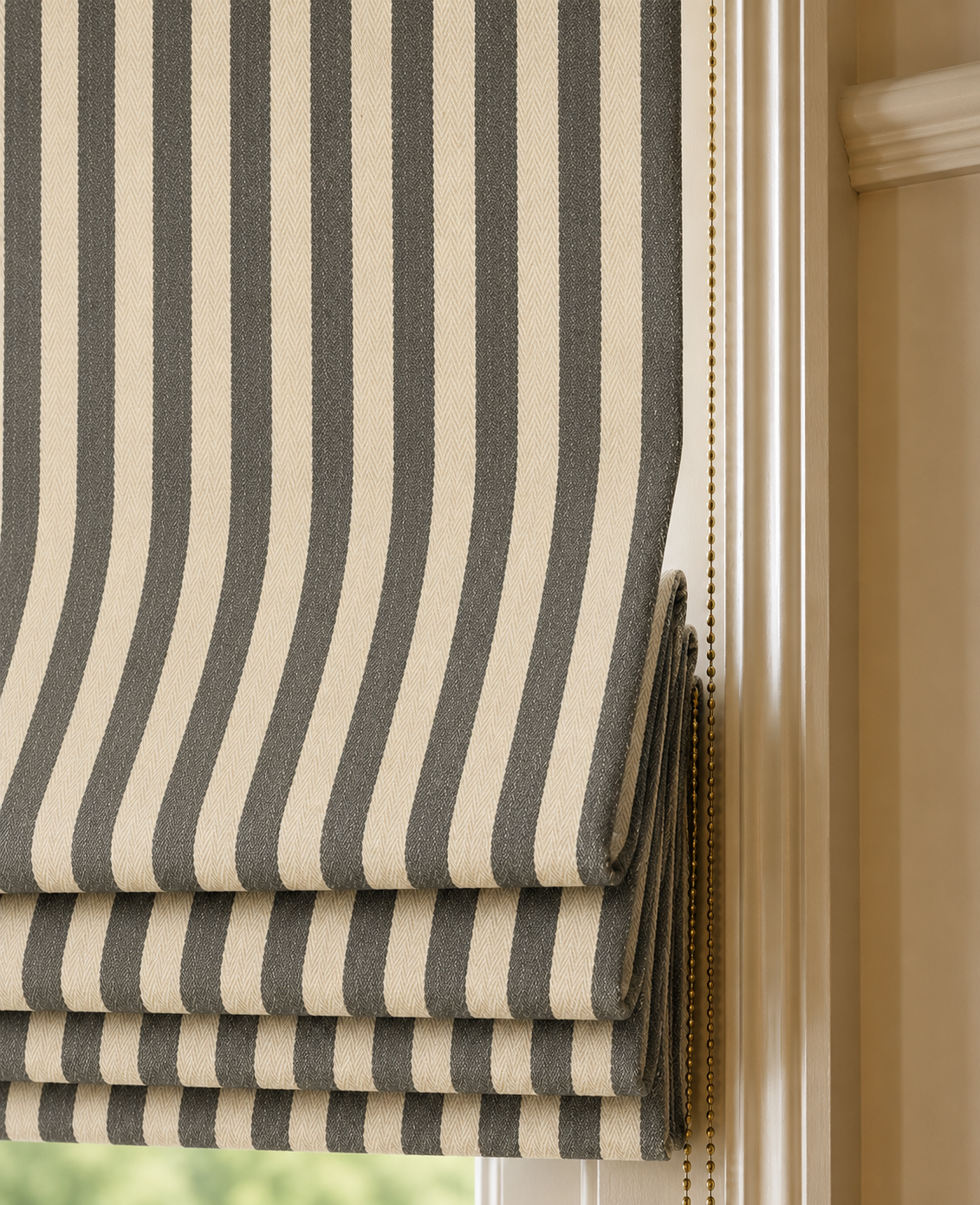 Cotswold Ticking Fabric / Grey