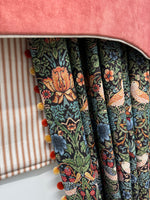 Strawberry Thief Tapestry Fabric / Black