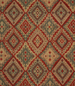 Imari Geometric Boho Fabric / Rosso