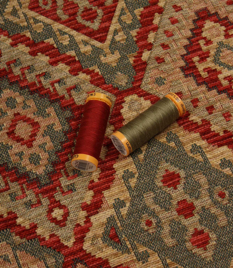 Imari Geometric Boho Fabric / Rosso