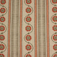 Indira Stripe Taupe Fabric / Cinnamon