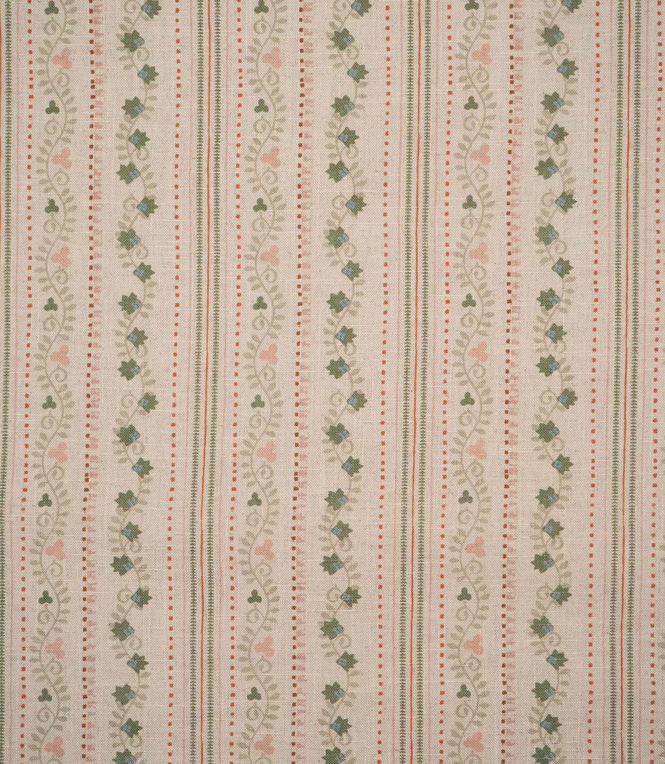 Ivy Tallis Fabric / Blush / Olive Green