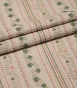 Ivy Tallis Fabric / Blush / Olive Green