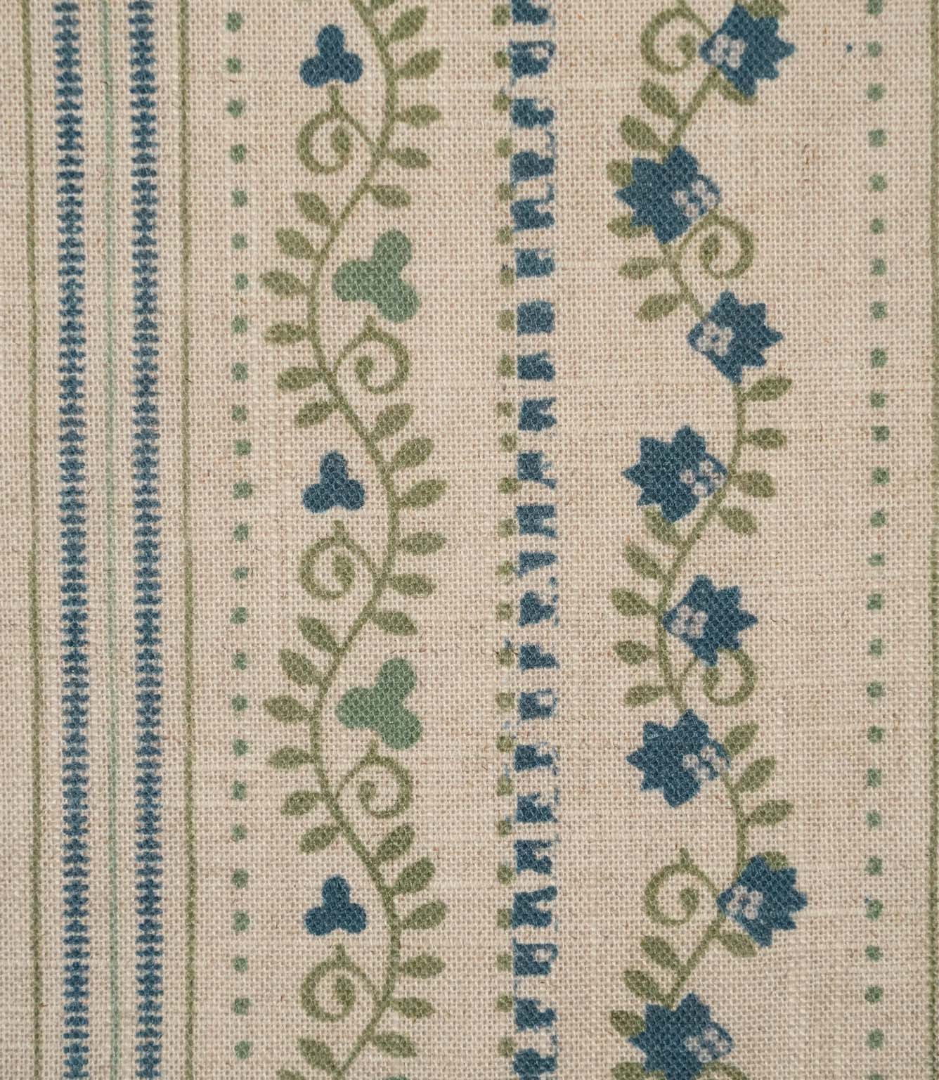 Ivy Tallis Fabric / Highland Green / Indigo