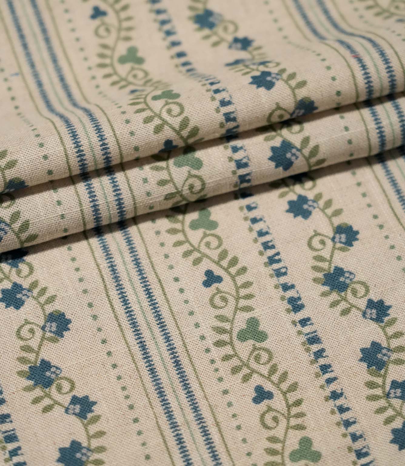 Ivy Tallis Fabric / Highland Green / Indigo
