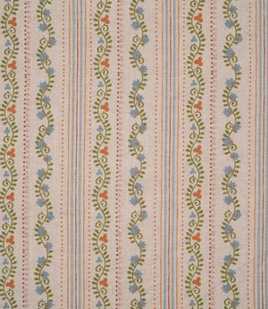 Ivy Tallis Fabric / Sage Green / Rust