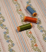 Ivy Tallis Fabric / Sage Green / Rust