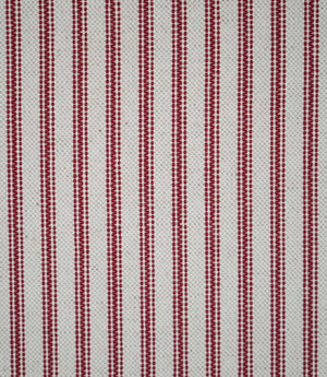 JF Linen Ticking Fabric / Red