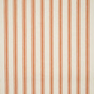 JF Ticking Burnt Orange fabric featuring classic vertical burnt orange ticking stripes on a warm cream background with a subtle herringbone texture.