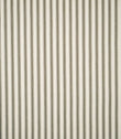 JF Ticking Forest striped fabric in warm ivory with fine forest green vertical stripes and a subtle woven herringbone texture.
