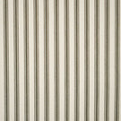 Close-up of JF Ticking Forest fabric, showing evenly spaced forest green ticking stripes against a textured ivory woven background.