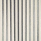 JF Ticking Grey fabric featuring classic vertical charcoal grey ticking stripes on a warm cream background with a subtle herringbone texture.