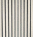 JF Ticking Grey fabric featuring classic vertical charcoal grey ticking stripes on a warm cream background with a subtle herringbone texture.