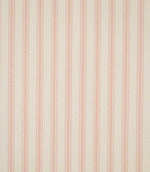 JF Ticking Pink fabric featuring soft blush pink ticking stripes on a warm cream background with a subtle woven herringbone texture.