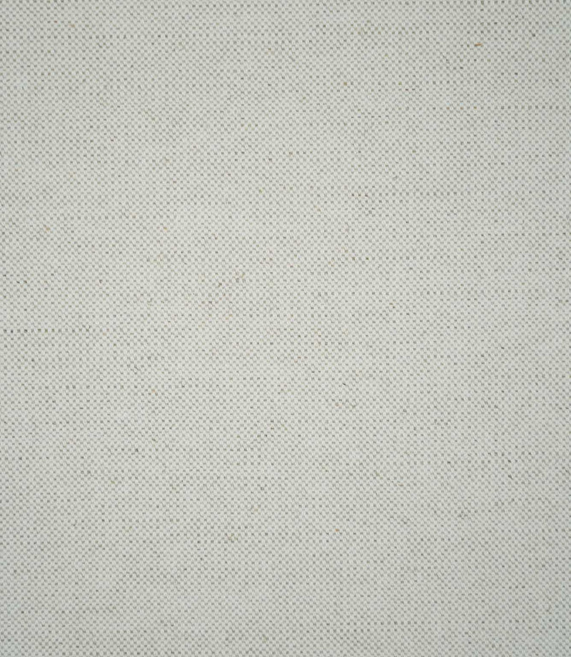 Flat view of JF Ticking Plain Natural fabric featuring a soft natural cream finish, evenly woven yarns and delicate variations in texture across the surface.