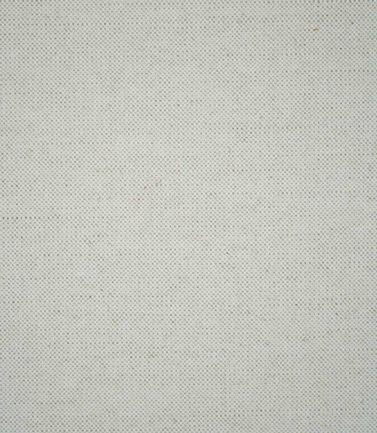 Flat view of JF Ticking Plain Natural fabric featuring a soft natural cream finish, evenly woven yarns and delicate variations in texture across the surface.