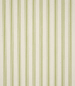 JF Ticking Sage Green fabric featuring classic sage green ticking stripes on a warm cream background with a subtle woven herringbone texture.