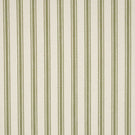 JF Ticking Sap Green fabric featuring classic olive sap green ticking stripes on a warm cream background with a subtle woven herringbone texture.