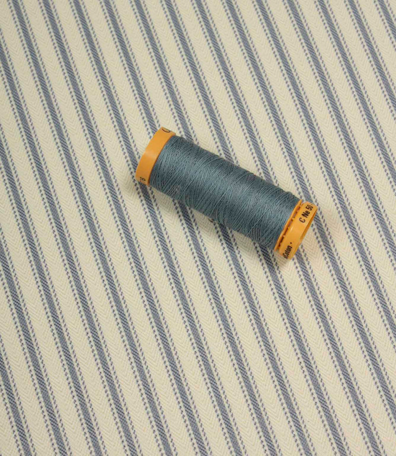 JF Ticking Blackout Lining Fabric / Airforce Blue | Just Fabrics