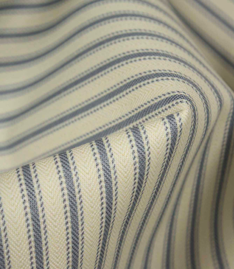 JF Ticking Blackout Lining Fabric / Airforce Blue | Just Fabrics