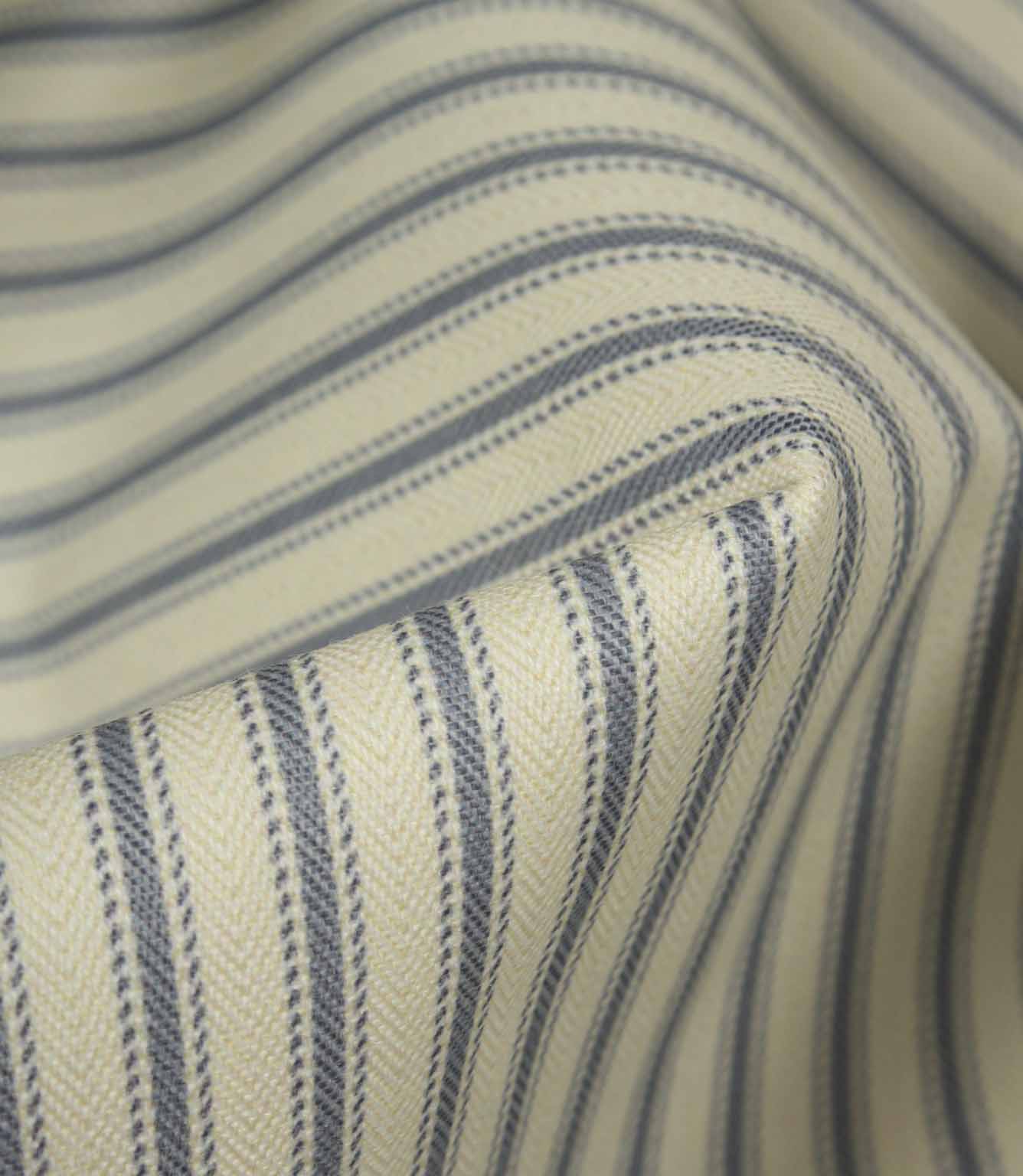JF Ticking Blackout Lining Fabric / Airforce Blue | Just Fabrics