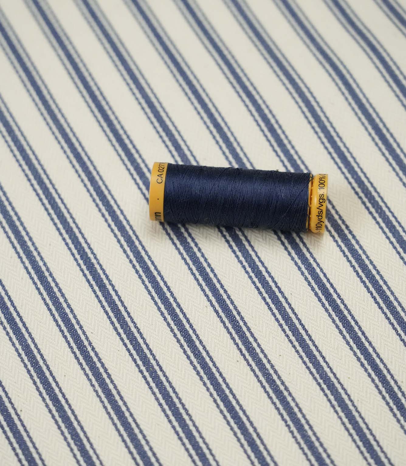 JF Ticking Fabric / Blue