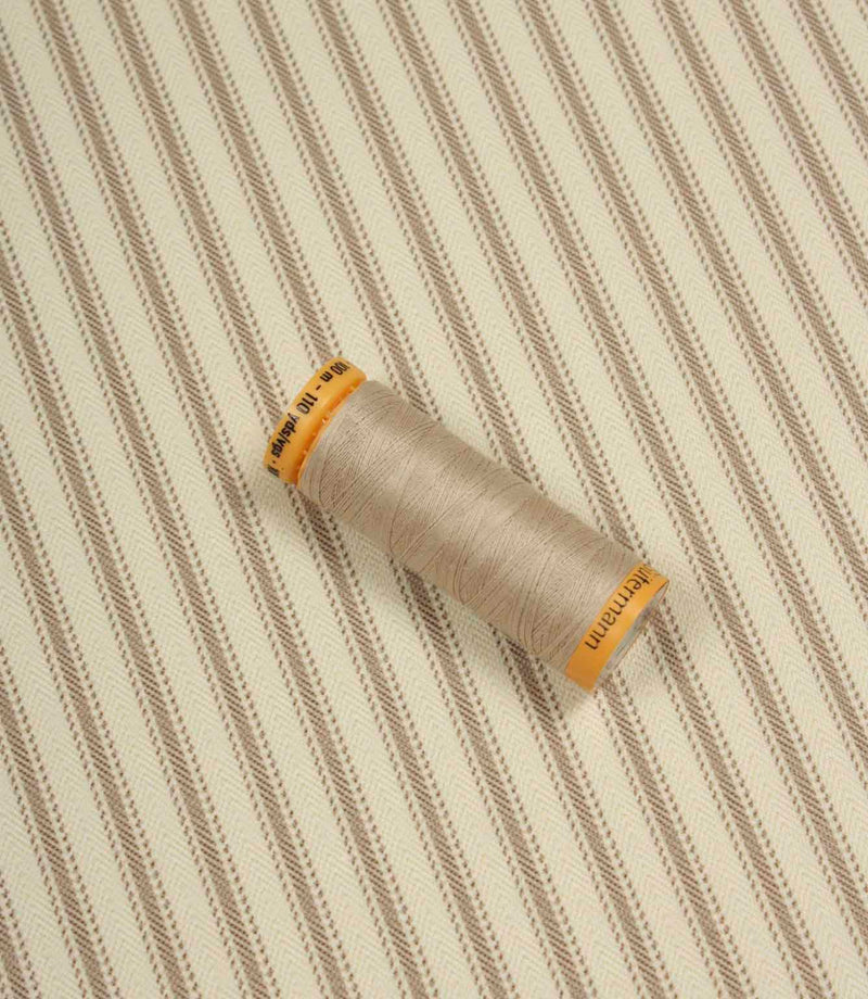 JF Ticking Lining Fabric / Flax | Just Fabrics