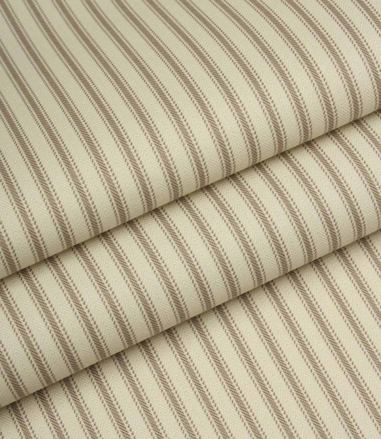 JF Ticking Lining Fabric / Flax | Just Fabrics