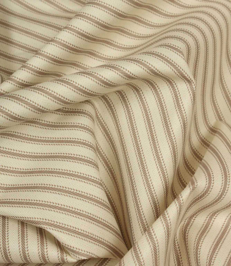 JF Ticking Lining Fabric / Flax | Just Fabrics