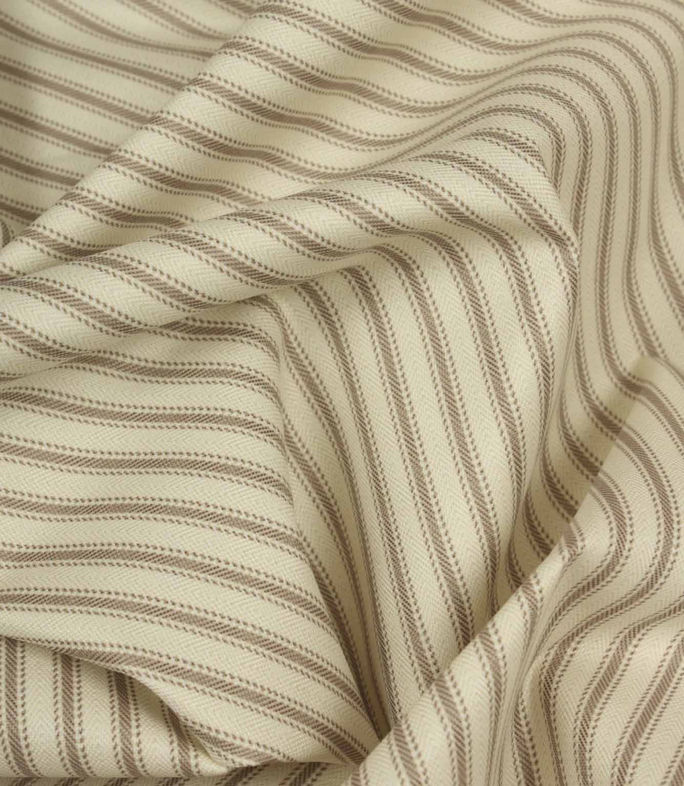 JF Ticking Lining Fabric / Flax | Just Fabrics
