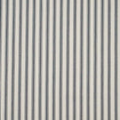 Grey ticking stripe fabric with fine vertical stripes on an ivory background and a subtle woven herringbone texture.