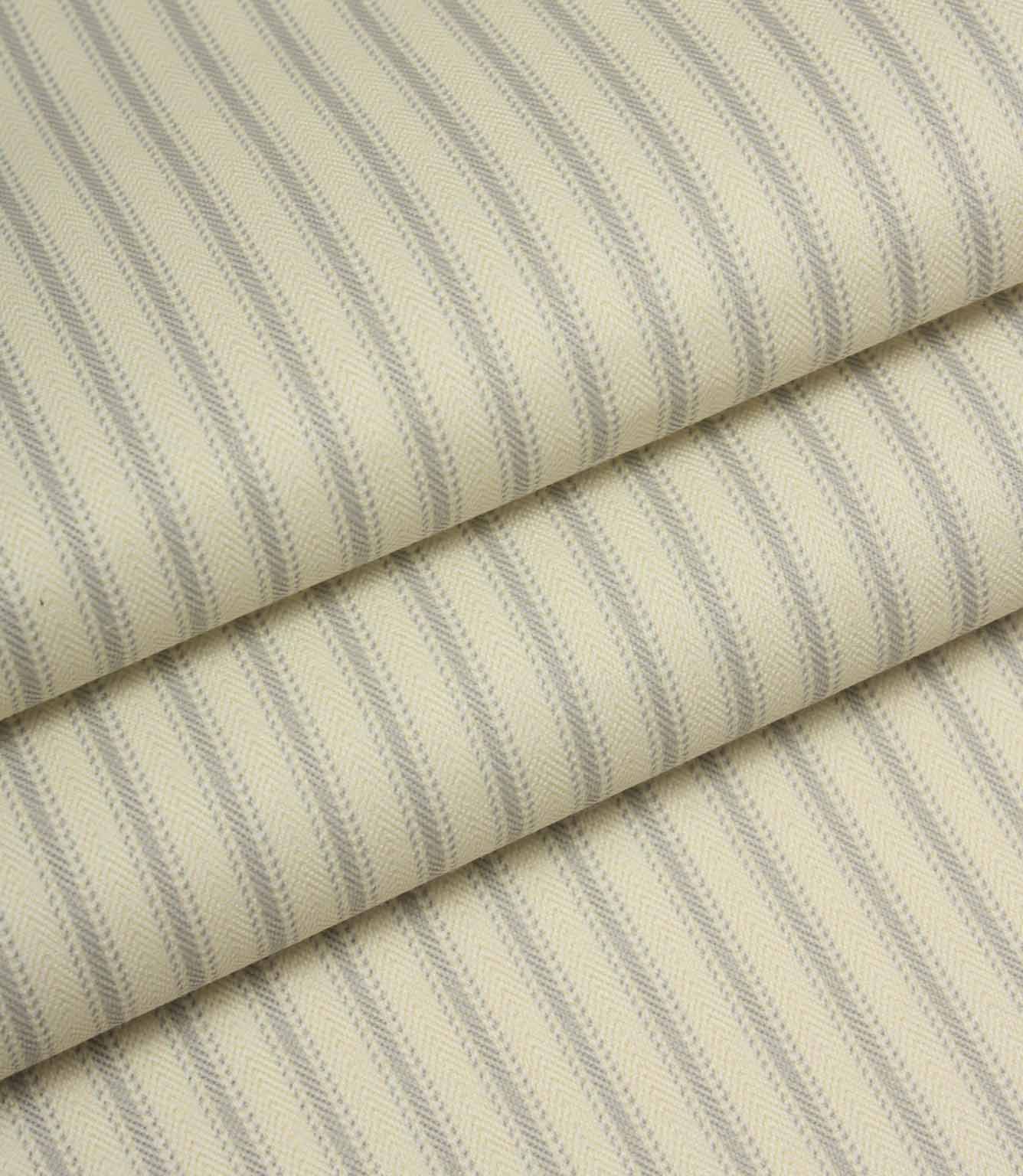 JF Ticking Lining Fabric / Grey | Just Fabrics