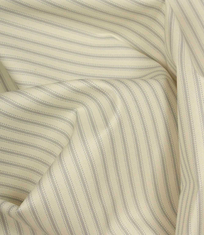JF Ticking Lining Fabric / Grey | Just Fabrics