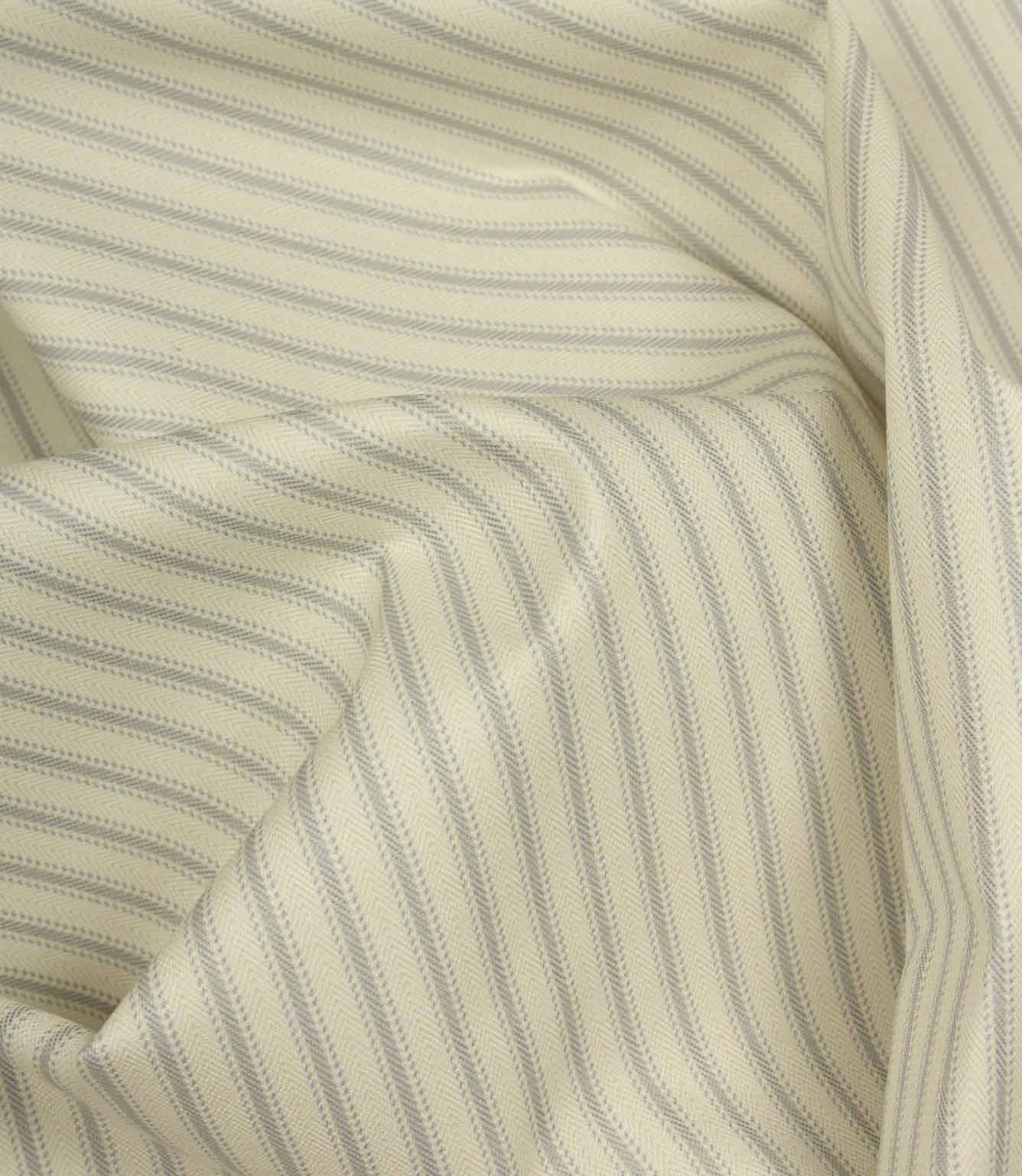 JF Ticking Lining Fabric / Grey | Just Fabrics