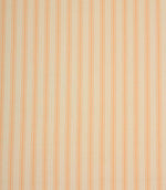 Ivory herringbone ticking stripe fabric with soft peach woven stripes in a classic vertical design.