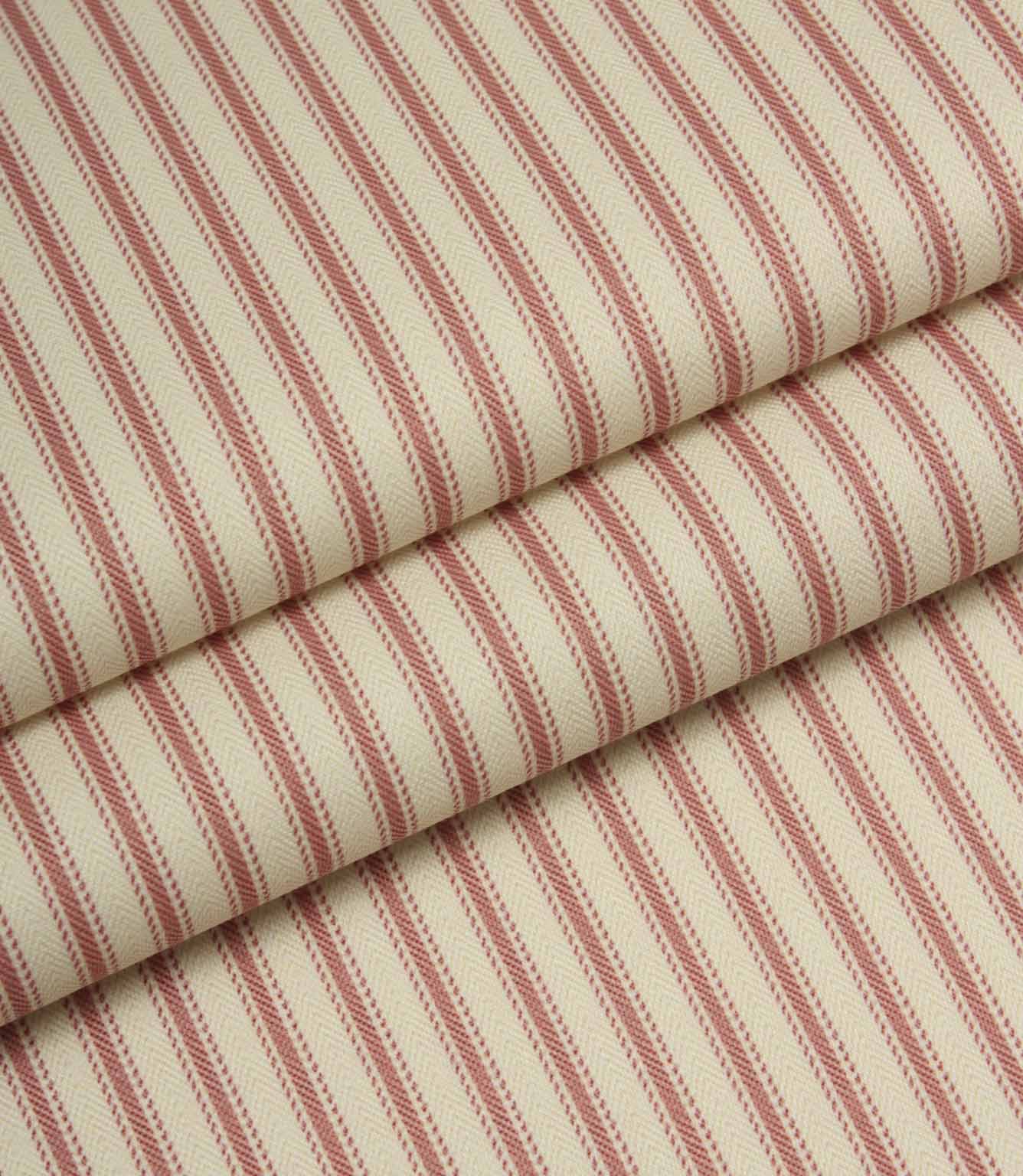 JF Ticking Lining Fabric / Peony | Just Fabrics