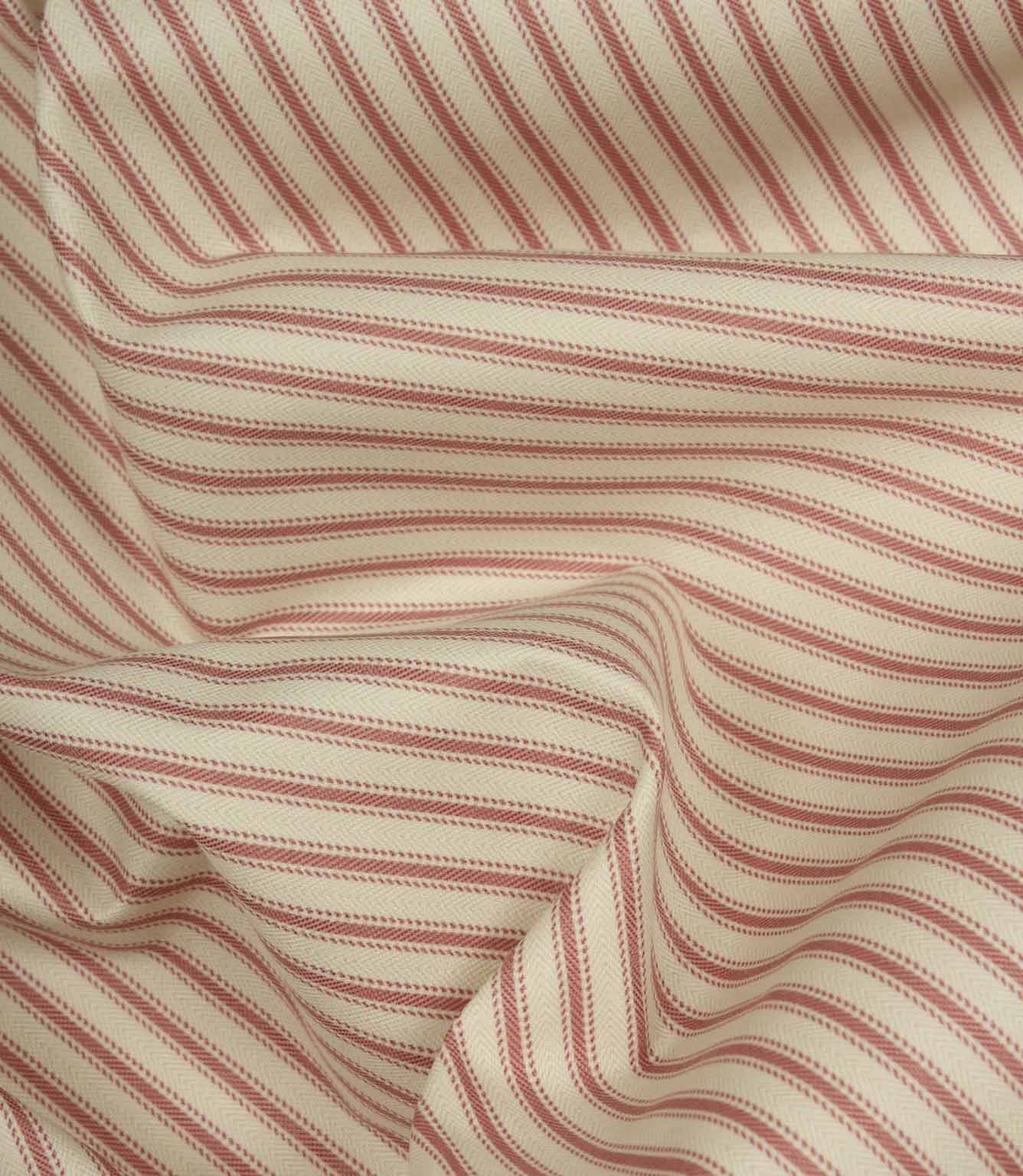 JF Ticking Lining Fabric / Peony | Just Fabrics