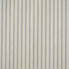 Sage green ticking stripe fabric with fine vertical stripes on an ivory background and a subtle woven herringbone texture.