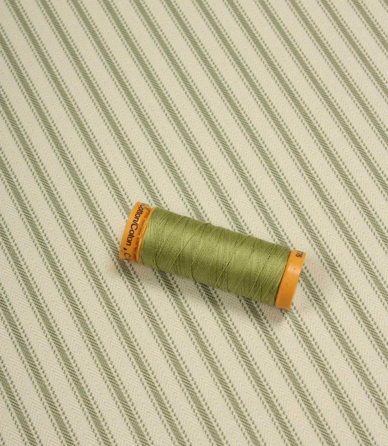 JF Ticking Lining Fabric / Sage | Just Fabrics